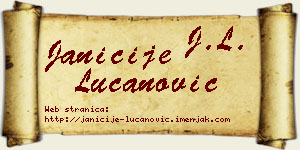 Janićije Lučanović vizit kartica